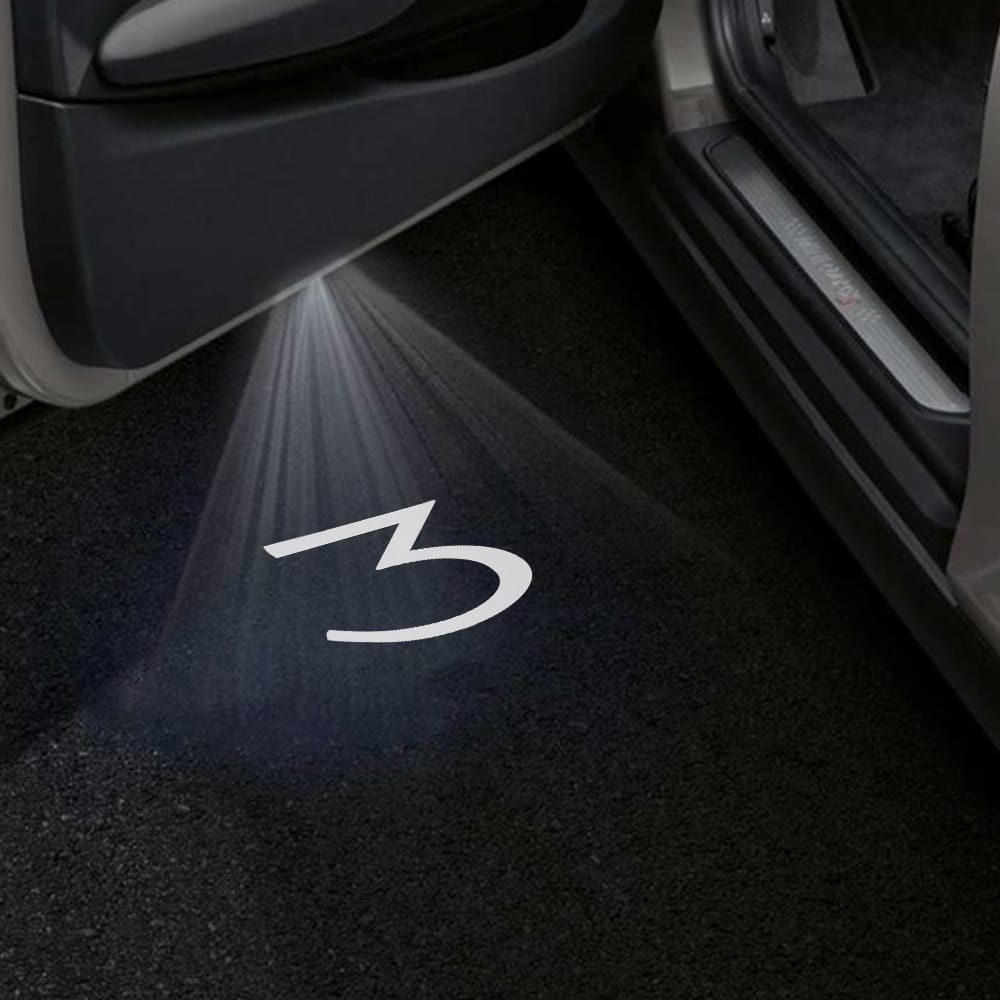Tesla Model 3 Highland Premium Door Puddle Lights Various Designs 2023–2026